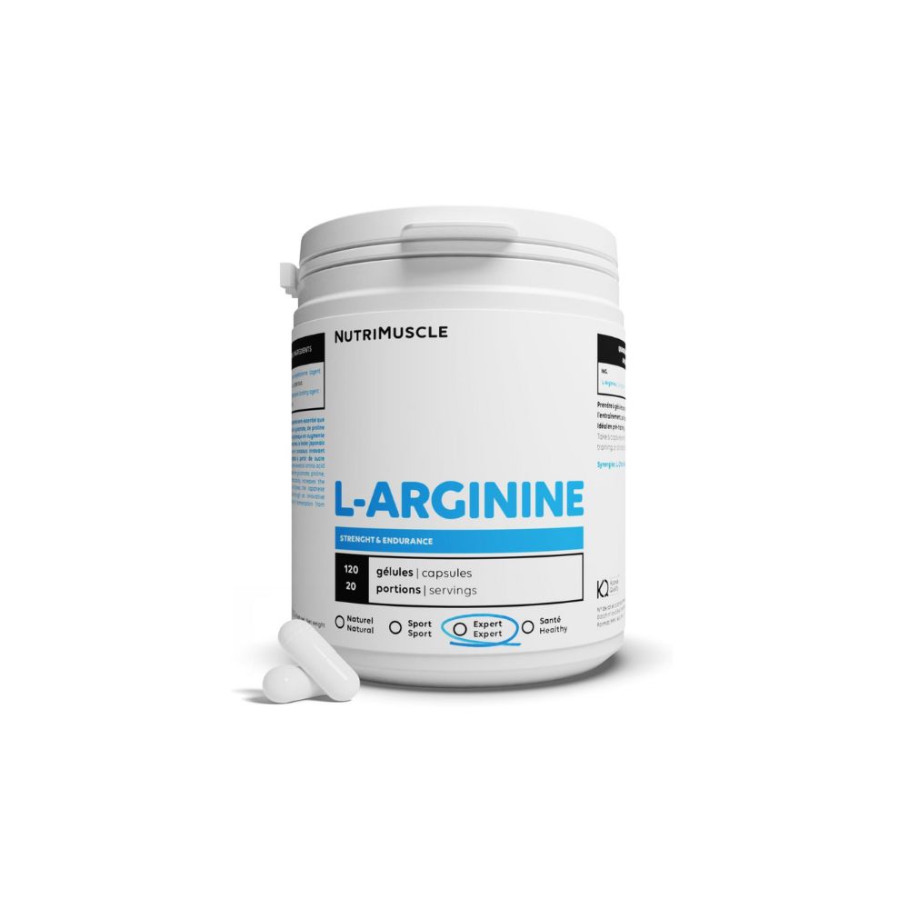 Arginine (L-Arginine Base) 400 gélules - NutriMuscle